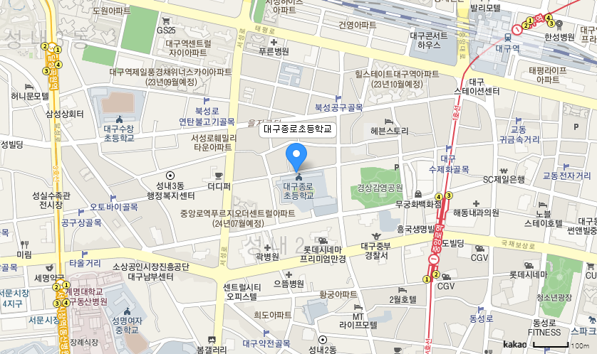 학교 찾아오시는 길 지도